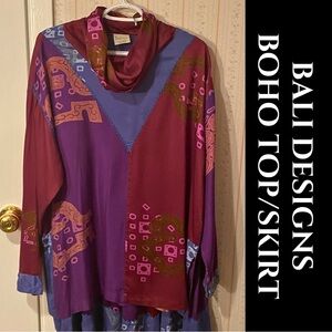 Bali Designs Boho Top/Skirt in Multicolor